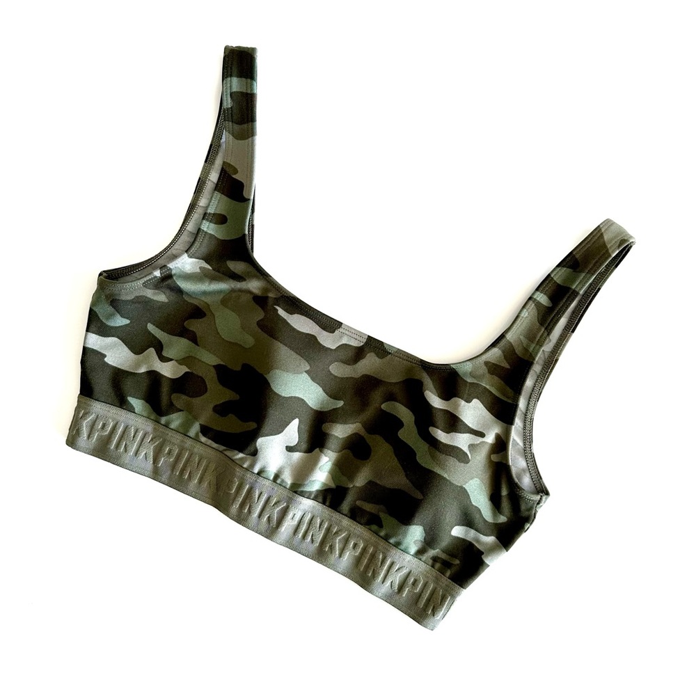 Victoria’s Secret Pink Padded Camouflage Sports Yoga Bra